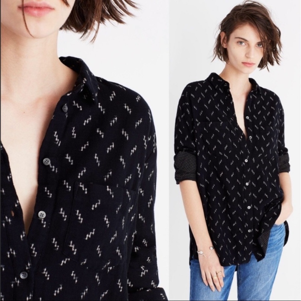 Madewell Oversized Ex-Boyfriend Ikat Shirt